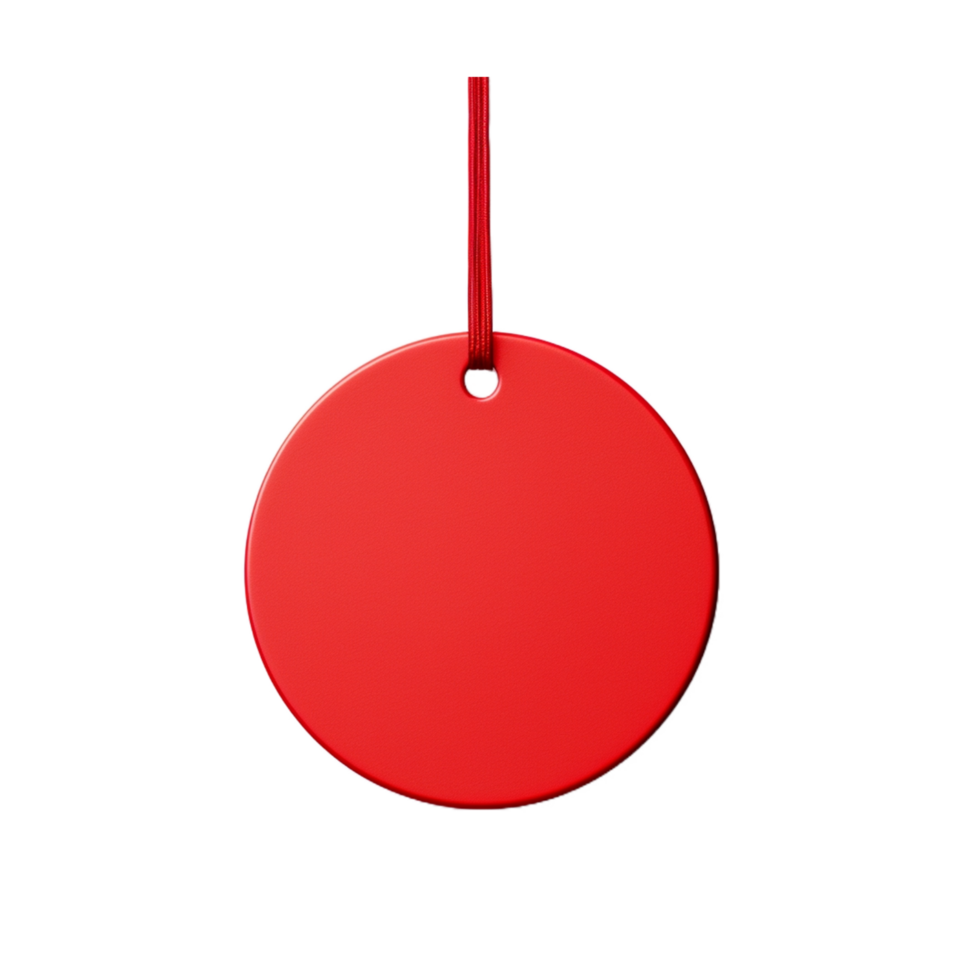 red christmas decoration hanging on a string,AI Generative png