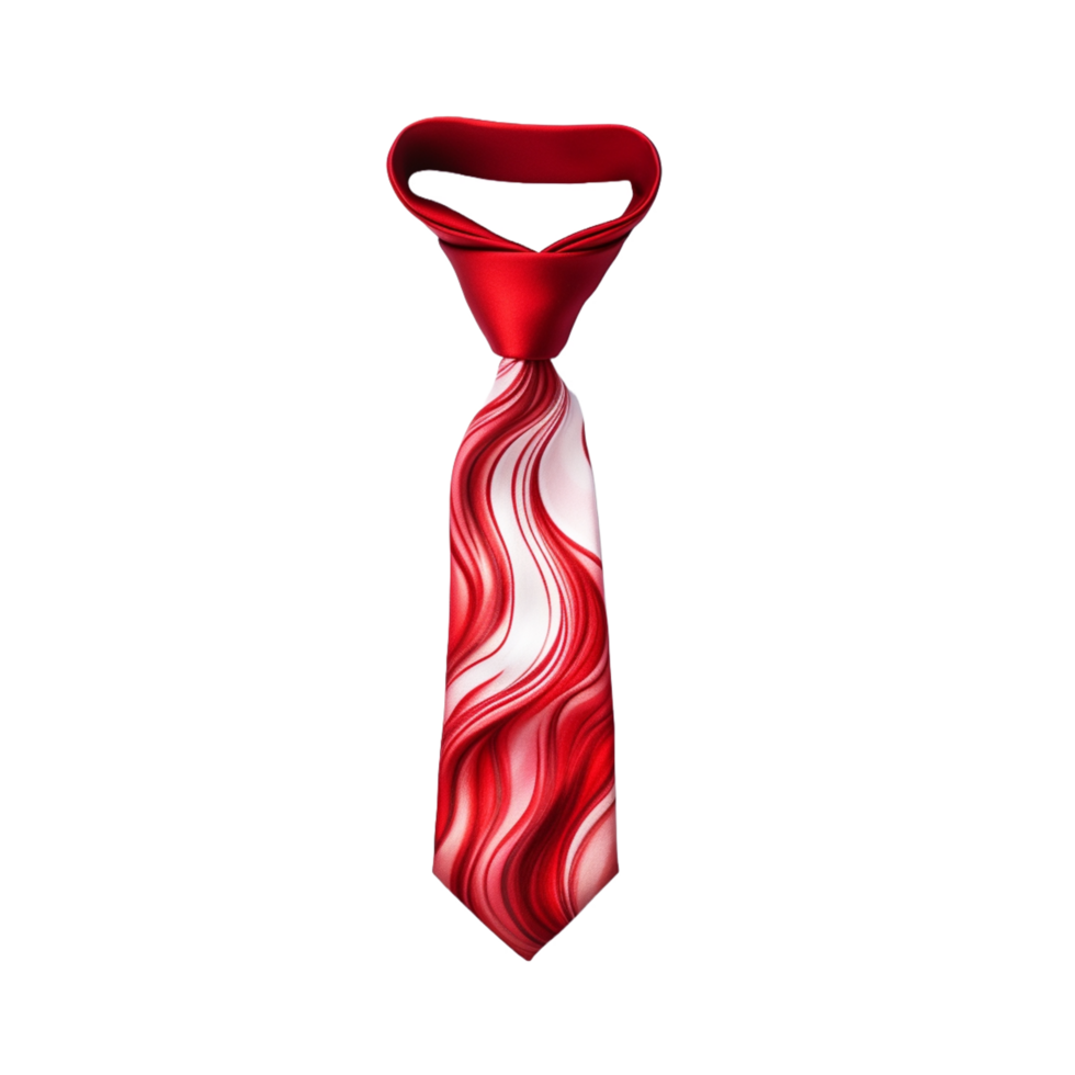 a red tie with white swirls on it,AI Generative png