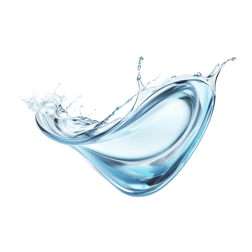 water splash isolated on transparent background,AI Generative png