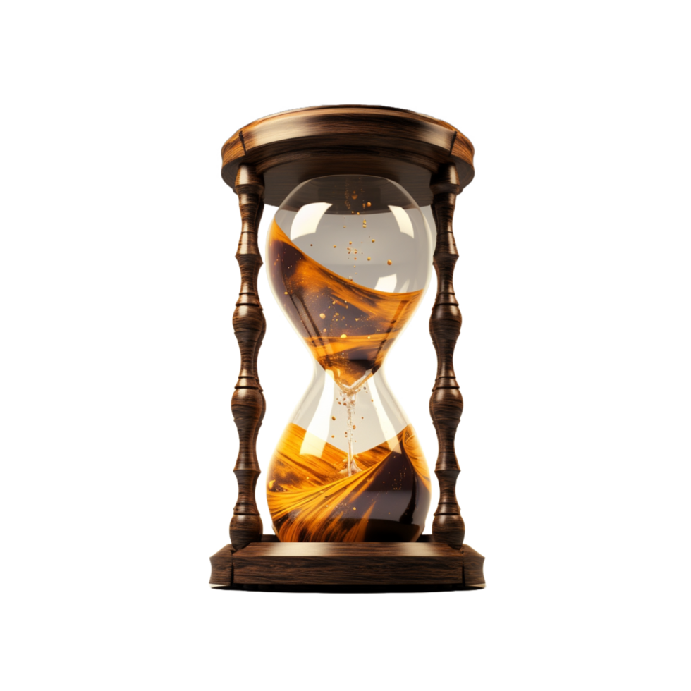 an hourglass with sand on it,AI Generative png