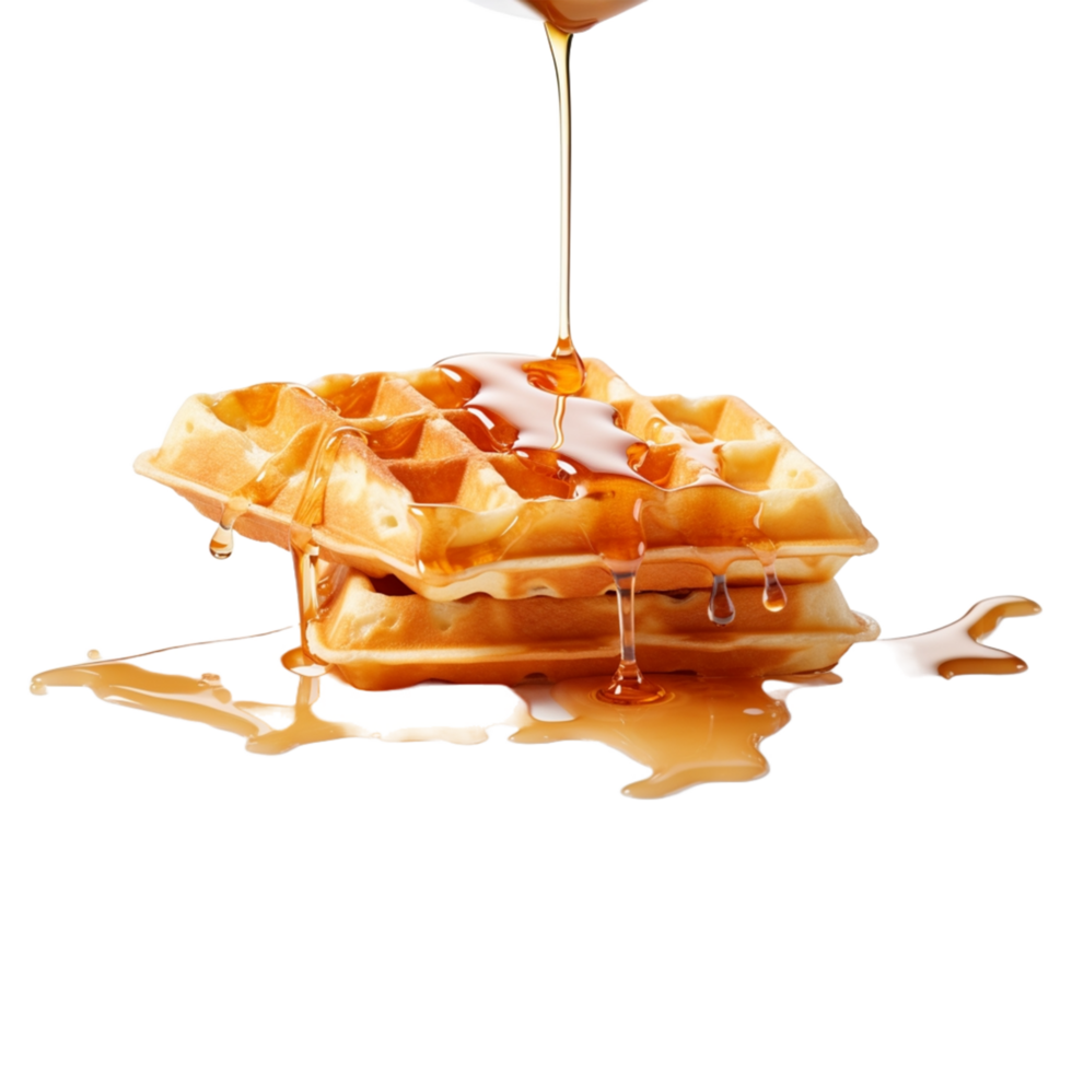 waffles and syrup png,AI Generative png
