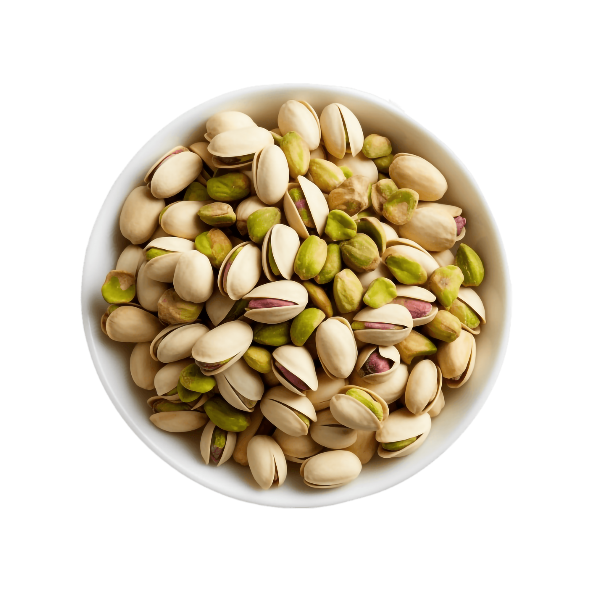 pistachios in a white plate isolated on a transparent background,AI Generative 30724596 PNG