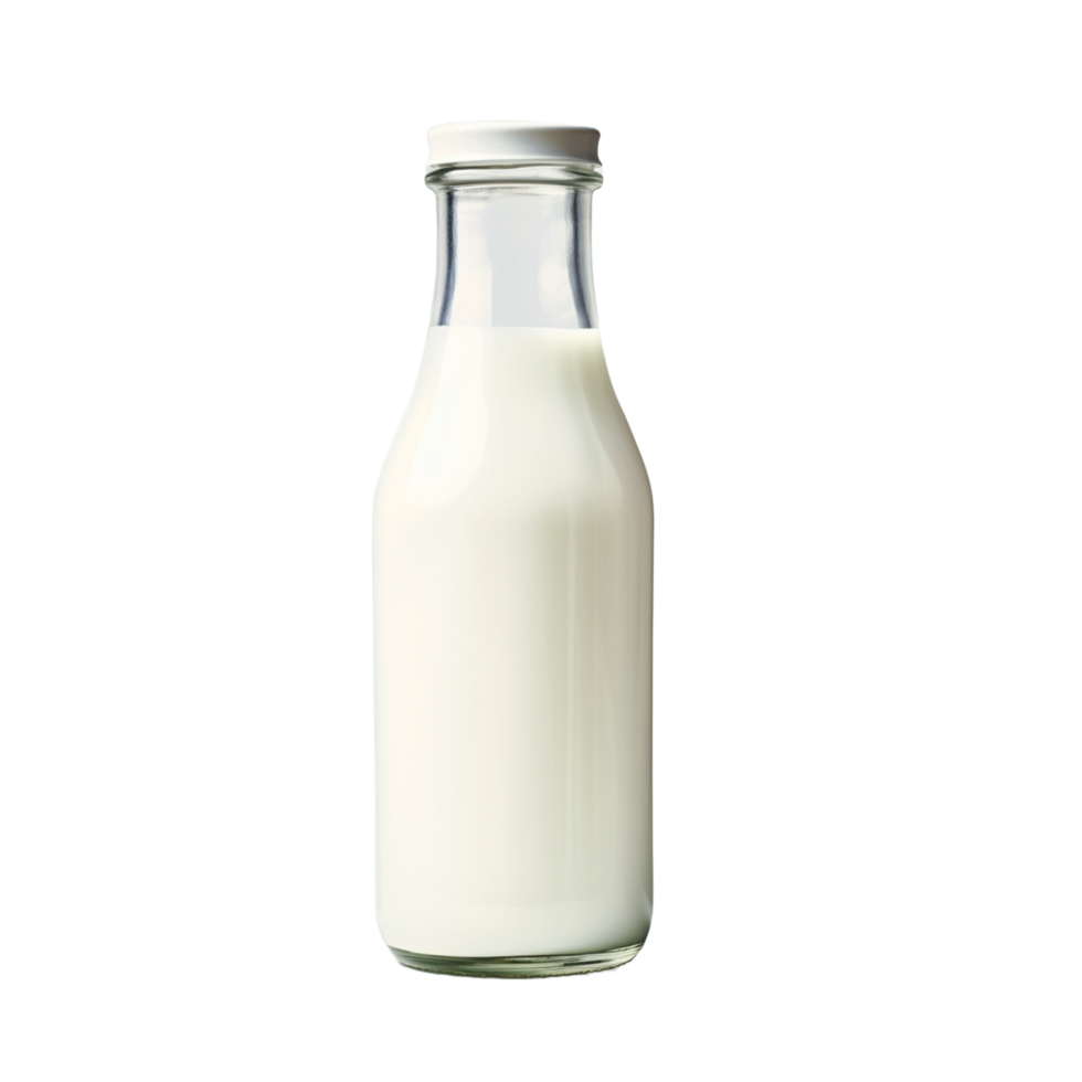 a bottle of milk on a transparent background,AI Generative png