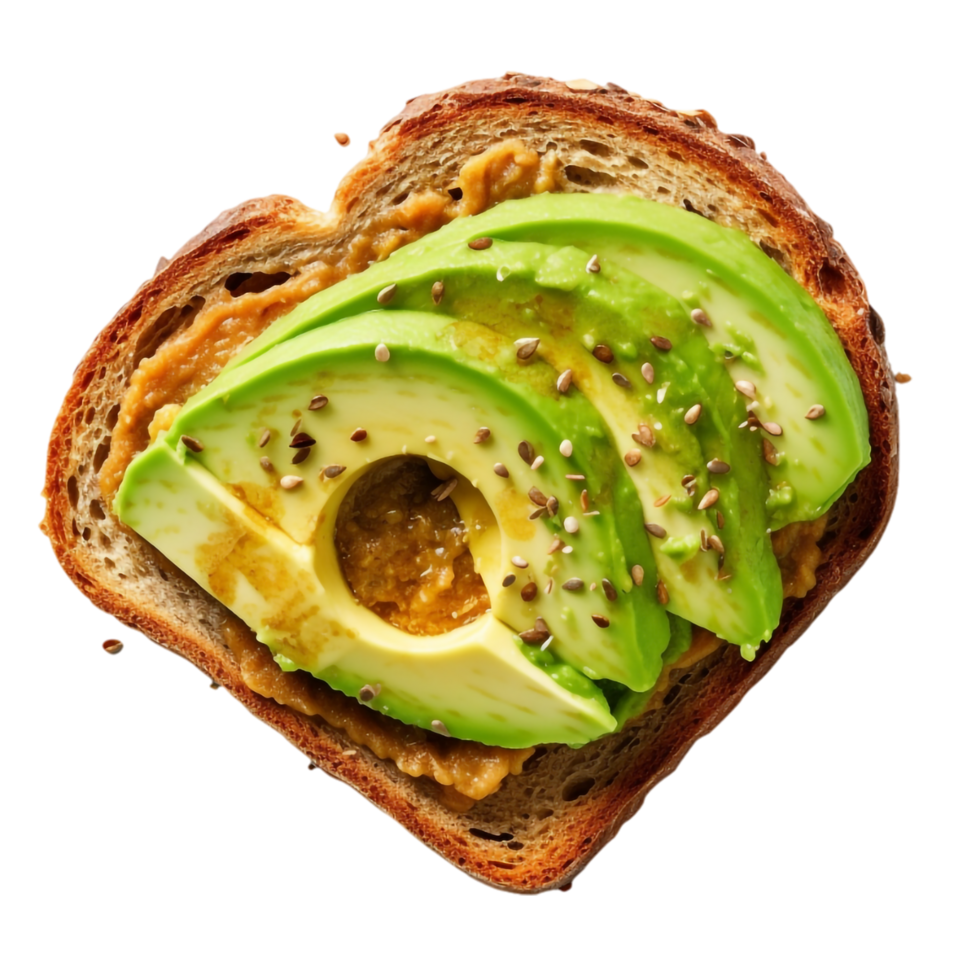 Healthy avocado toasts for breakfast or lunch with rye bread,AI Generative png