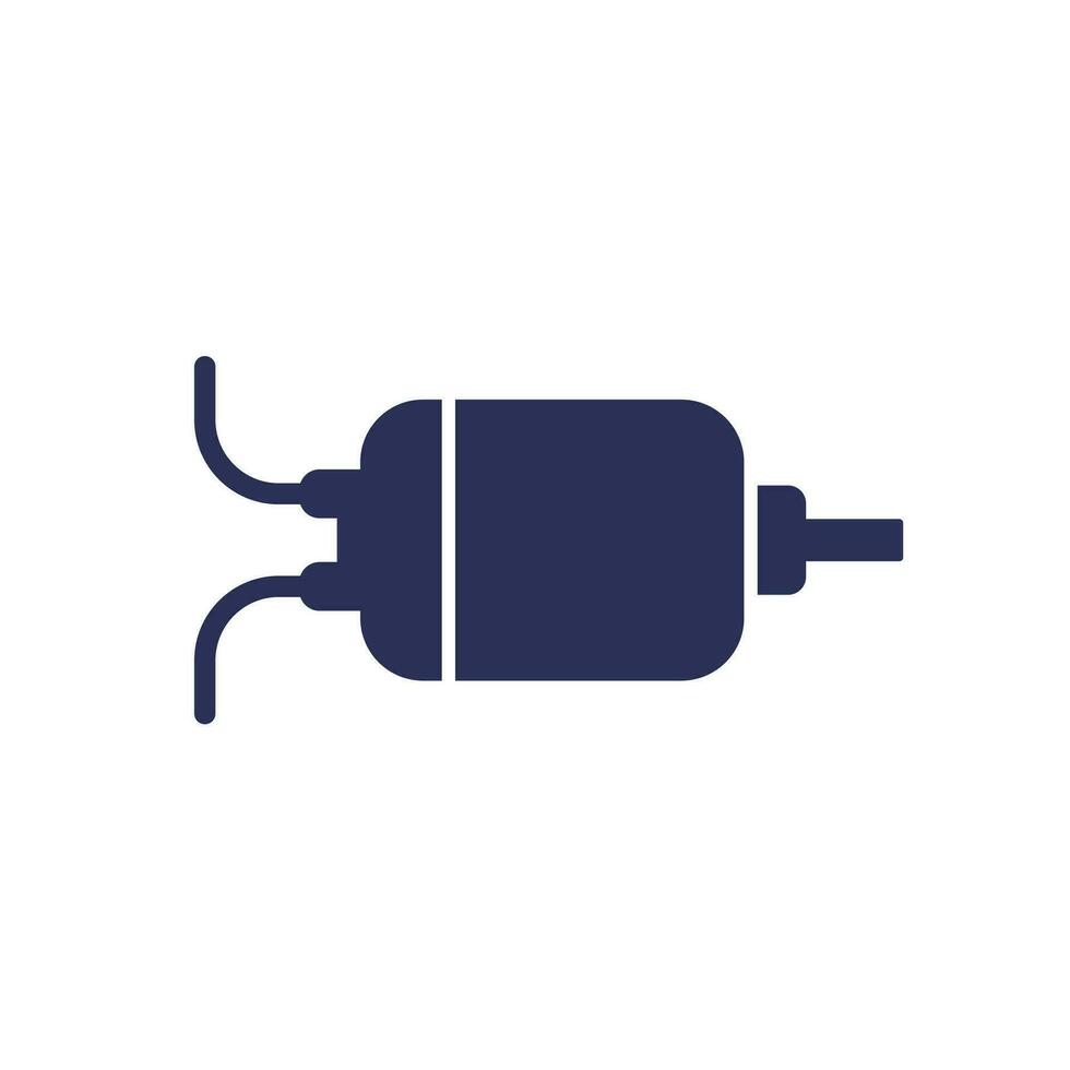 DC motor icon on white vector