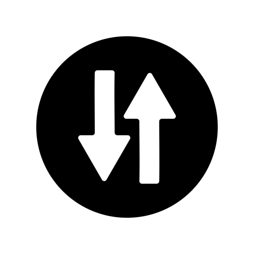 up and down arrow isolated white background vector