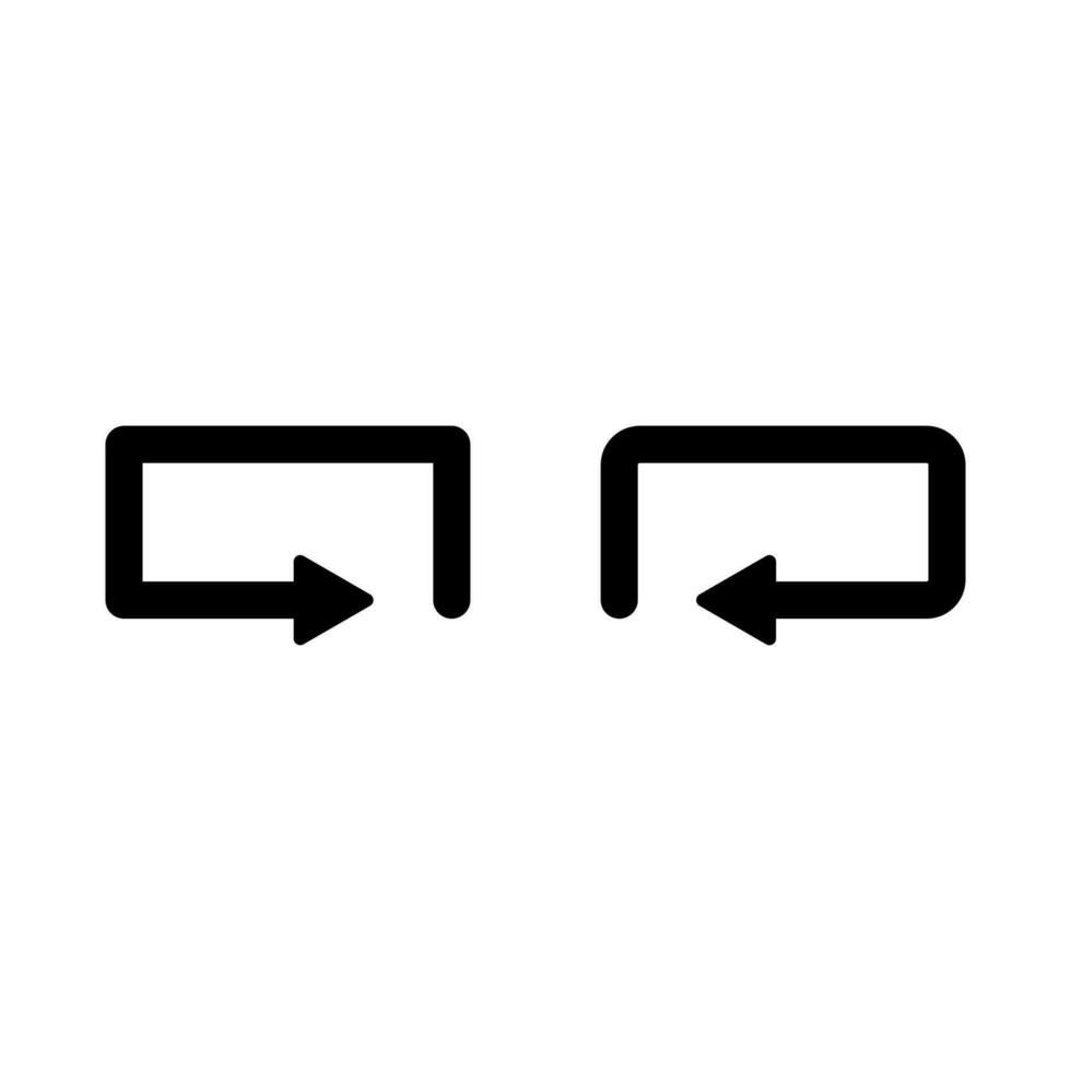 refresh, undo, redo, rotation arrows isolated white background vector