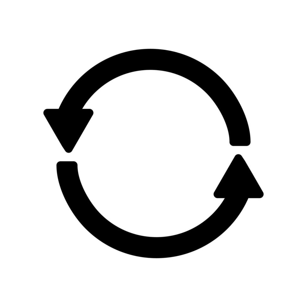 refresh, undo, redo, rotation arrows isolated white background vector