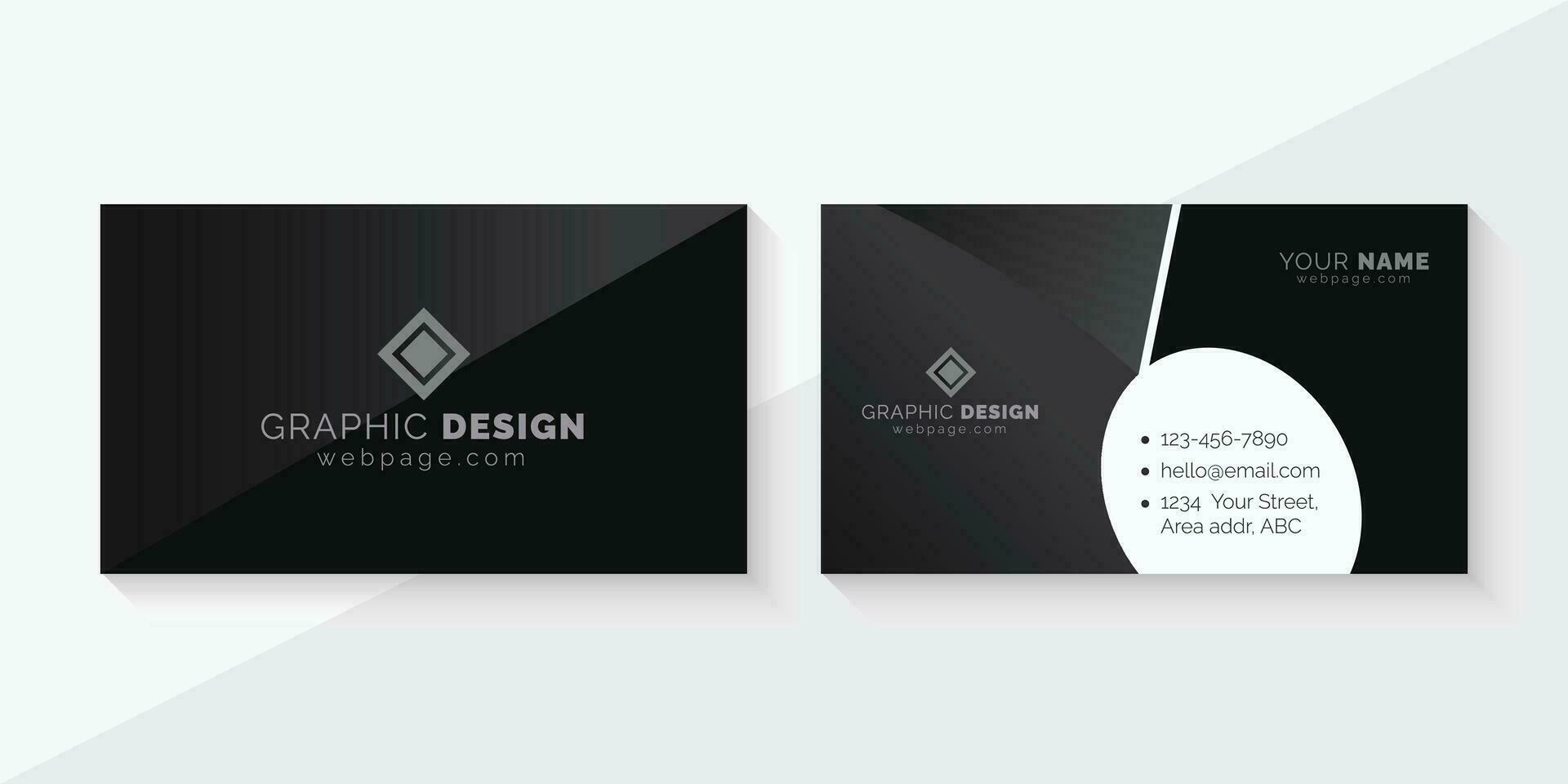 negro elegante negocio tarjeta diseño modelo vector