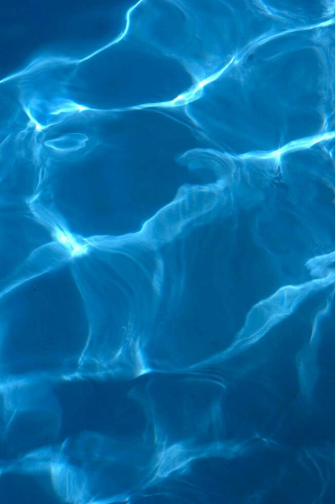 blue water in a swimming pool photo