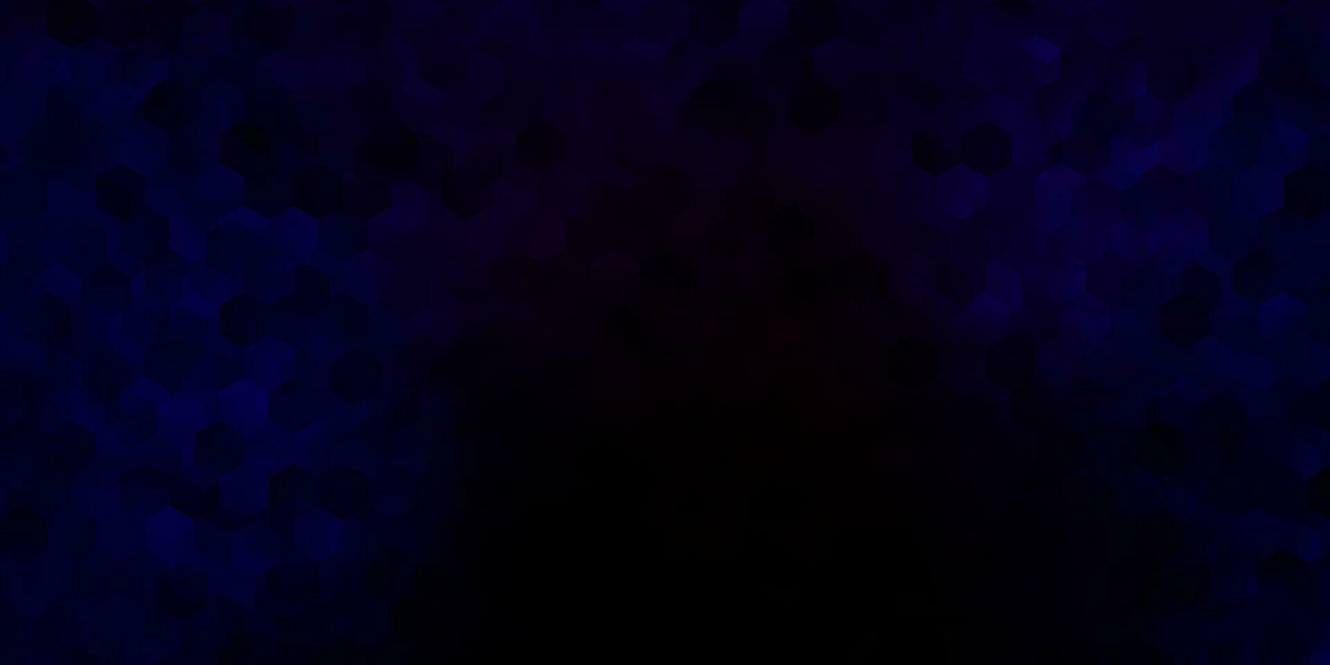 Dark blue, red vector cover with simple hexagons.