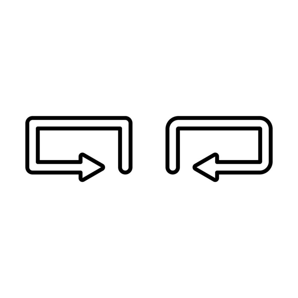 refresh, undo, redo, rotation,repeat  arrows isolated white background vector