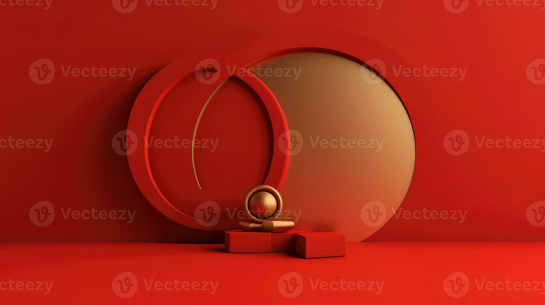 Red Chinese Lunar New Year background AI generated photo