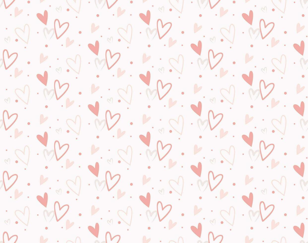 abstract pink heart seamless pattern design, love background vector