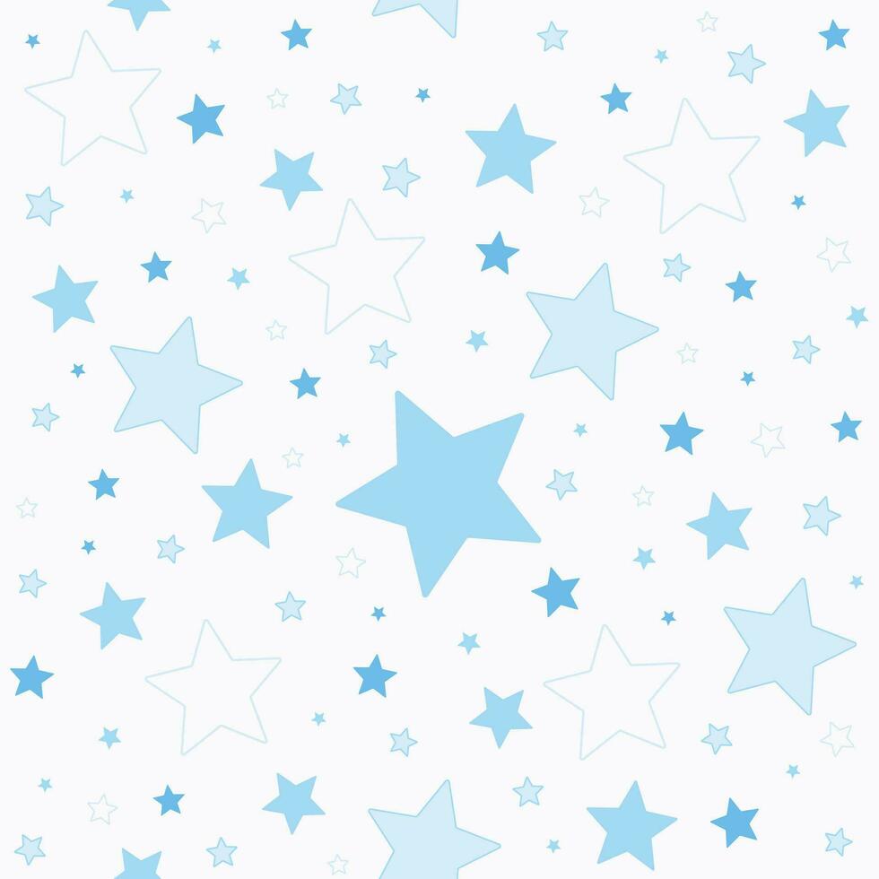 simple blue stars seamless pattern design, star background vector