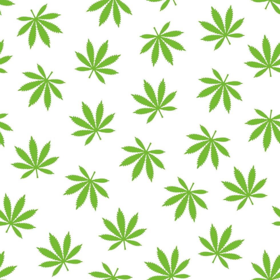 green marijuana leaf seamless pattern design, marijuana background vector