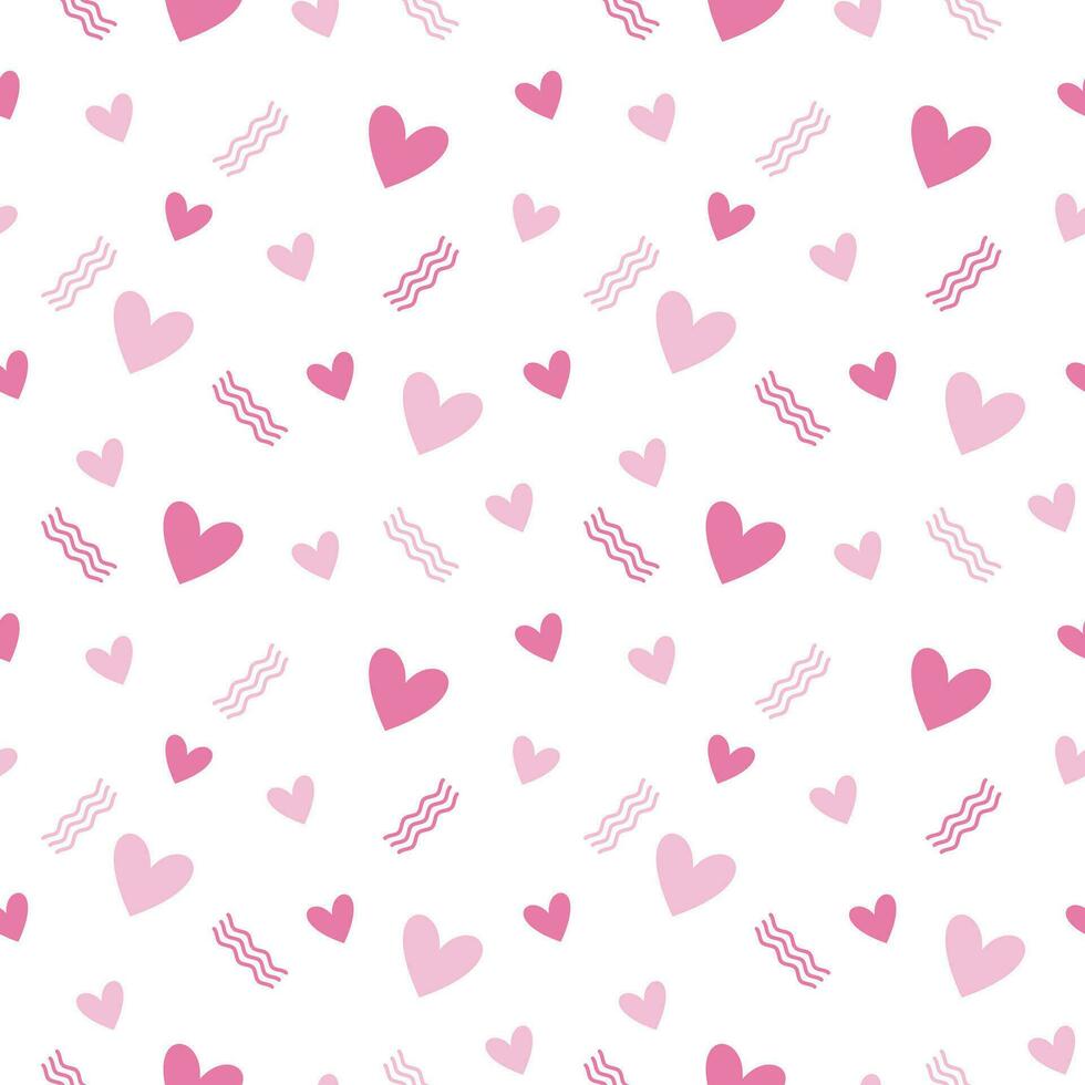 random pink heart seamless pattern design, heart shape background vector