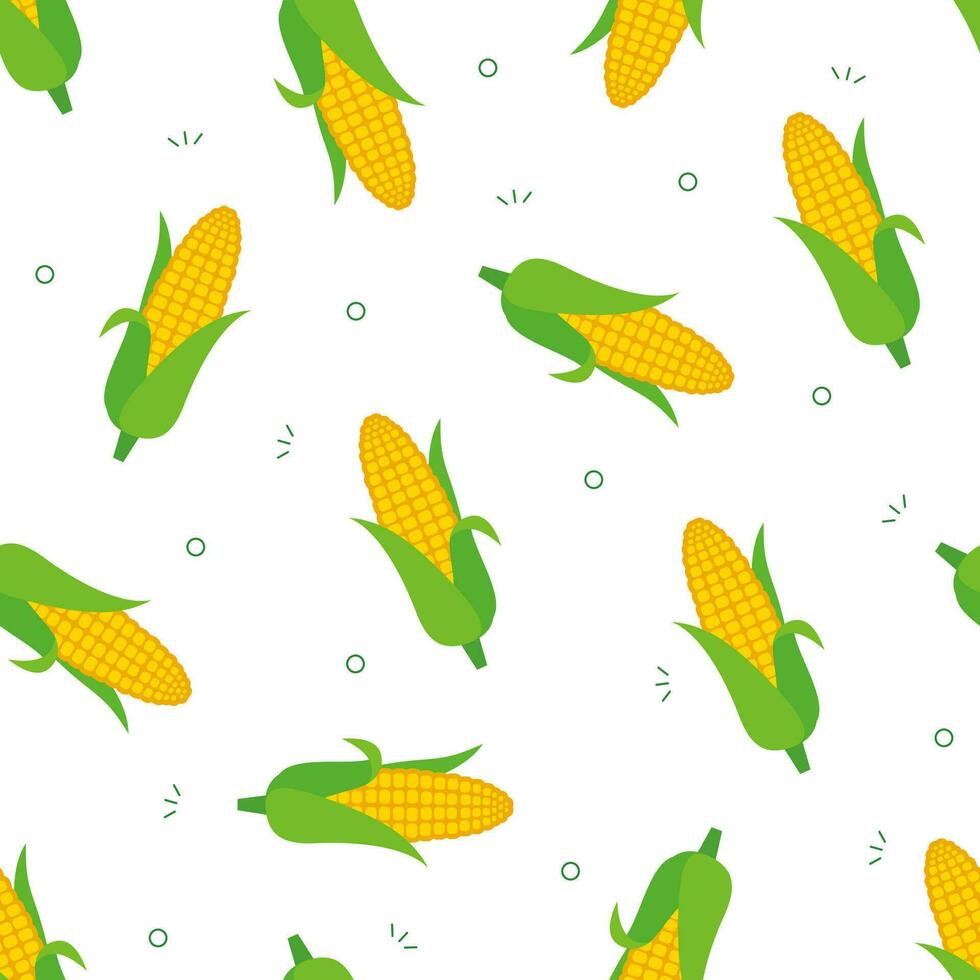 seamless corn pattern design vector