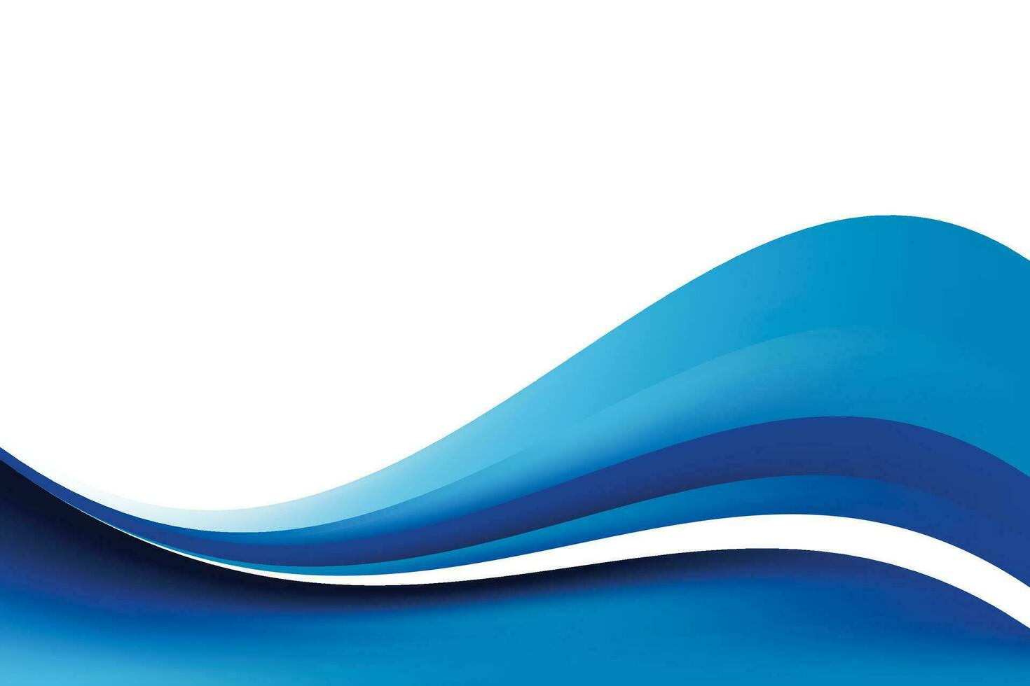 Abstract Smooth Blue Wavy Background vector