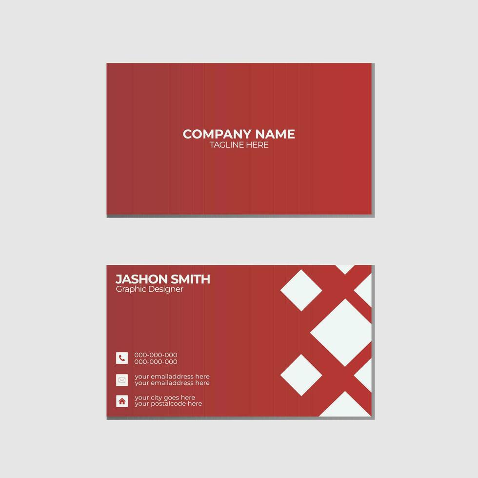 minimal corporate business card template vector