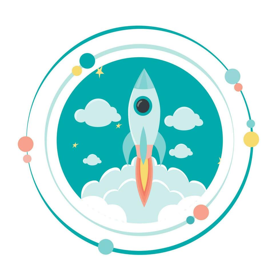 Rocket space vector illustration graphic icon symbol