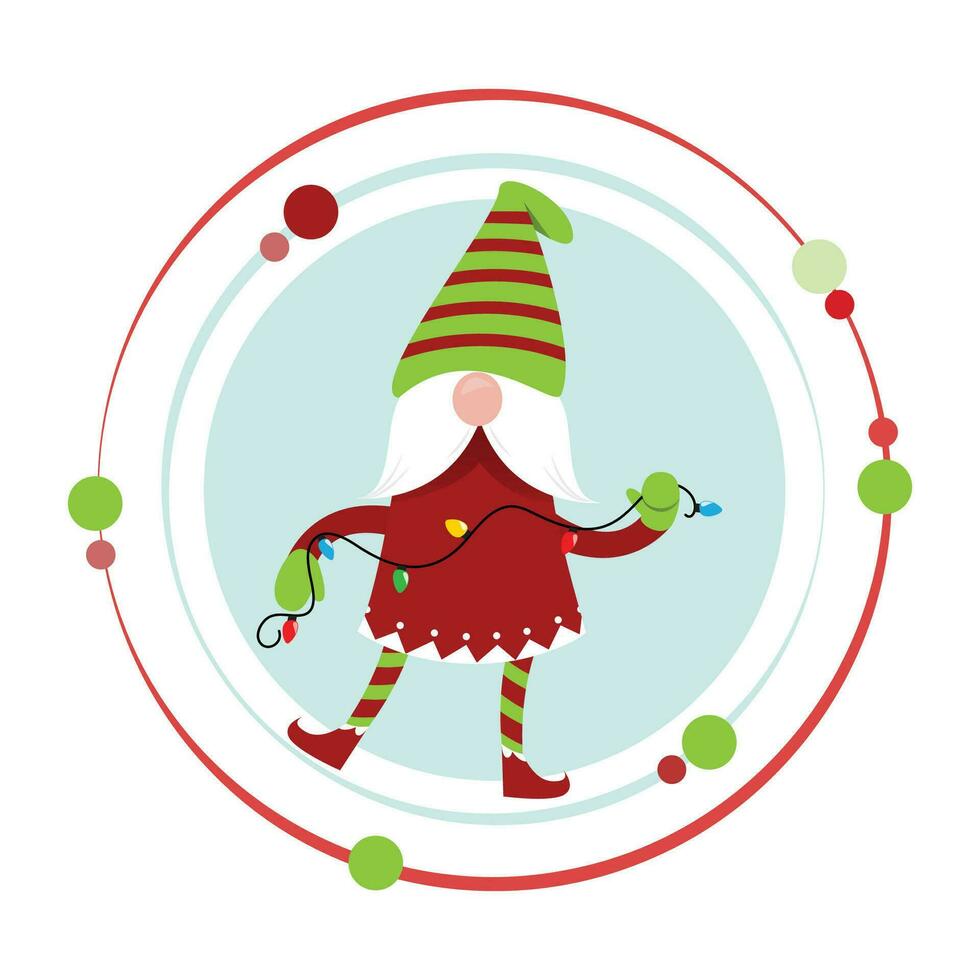 Christmas elf vector graphic icon symbol