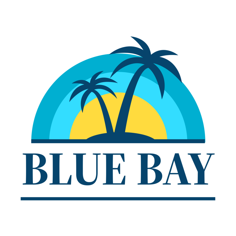 Beach bay logo design png