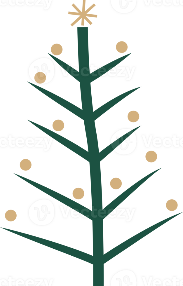 Christmas tree illustration isolated png