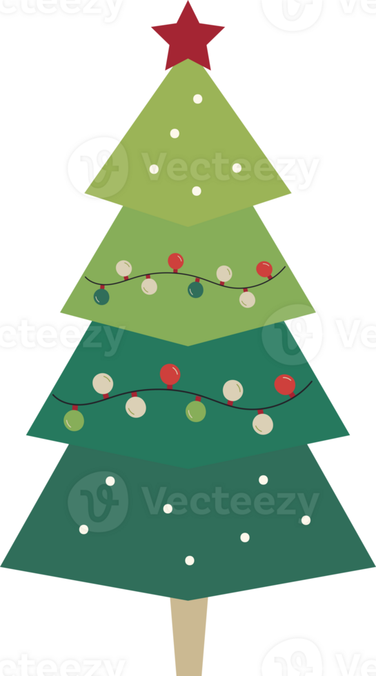Christmas tree illustration isolated png