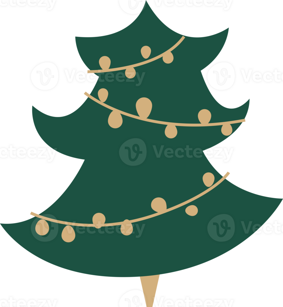 Christmas tree illustration isolated png