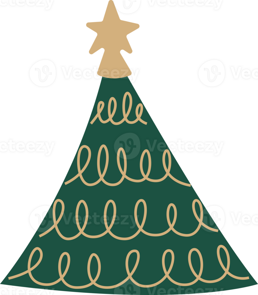 Christmas tree illustration isolated png