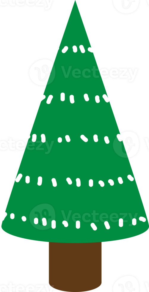 Christmas tree illustration isolated png