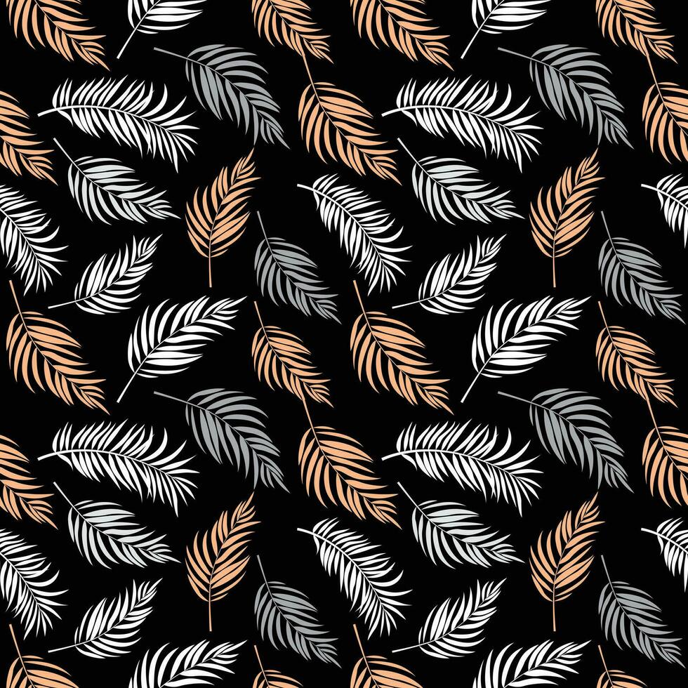 Flower flat textile vector pattern, Beautiful Tree Leaves vector pattern,