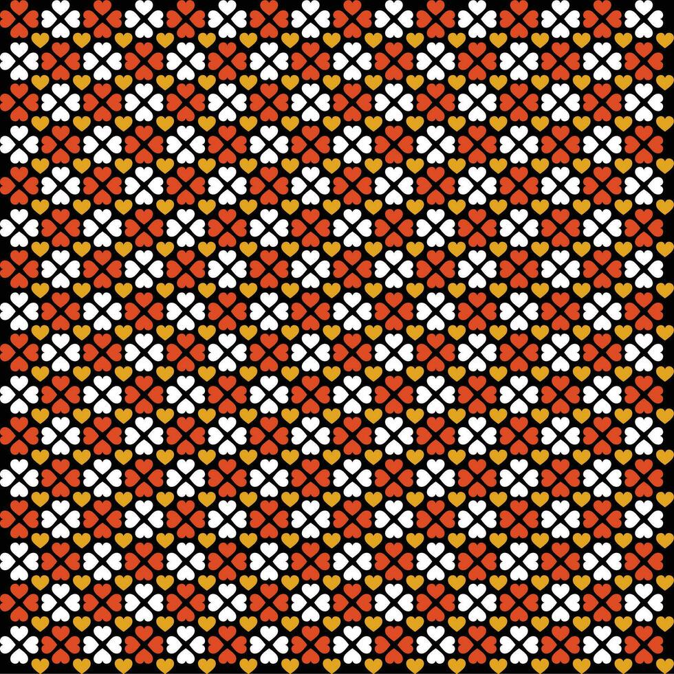 flat flowers pattern on black background vector