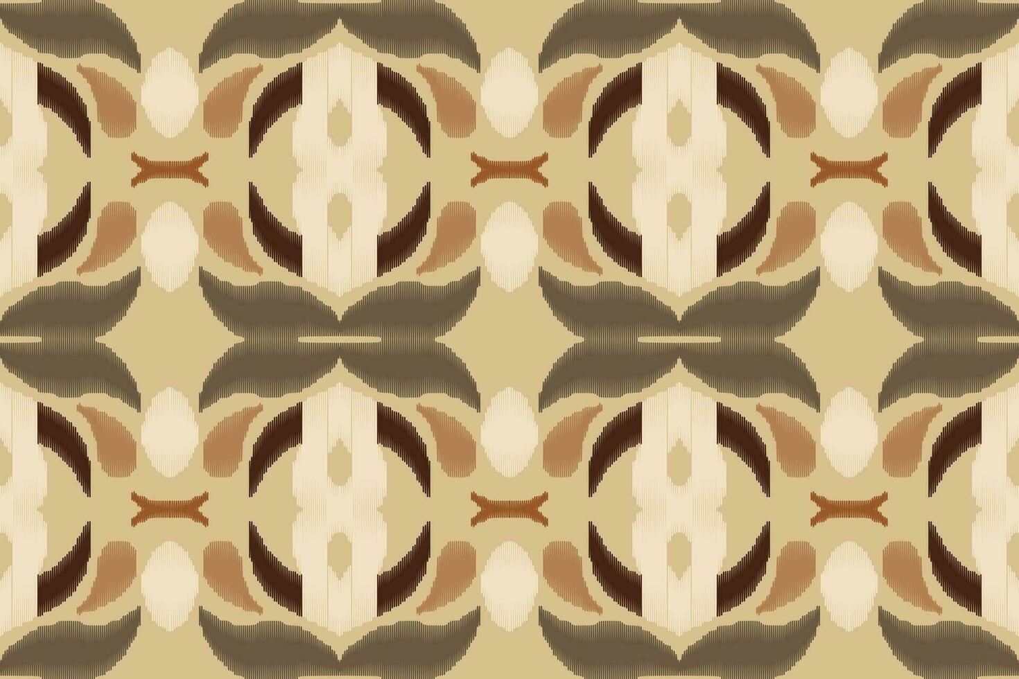 Ikat Floral Paisley Embroidery Background. Ikat Seamless Pattern Geometric Ethnic Oriental Pattern Traditional. Ikat Aztec Style Abstract Design for Print Texture,fabric,saree,sari,carpet. vector