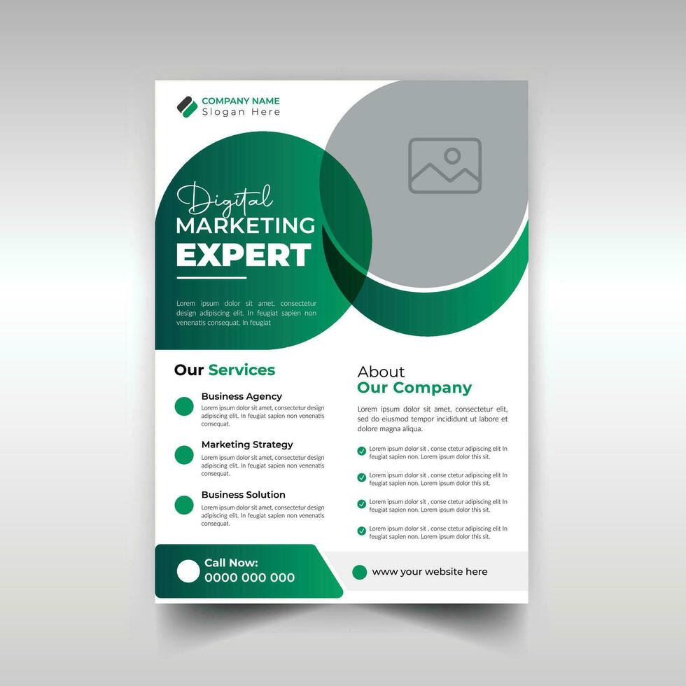 Corporate business flyer brochure template for annual report with creative idea vector