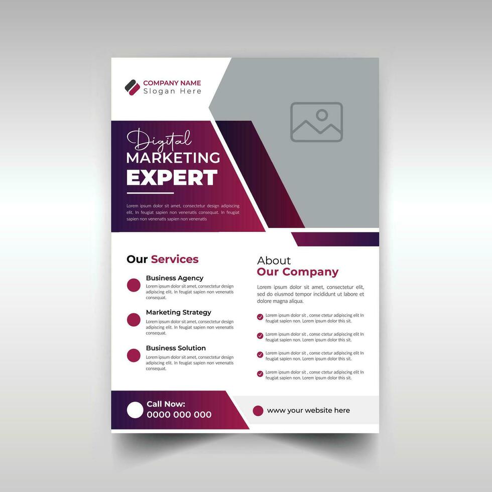 Corporate business flyer brochure template for annual report with creative idea vector