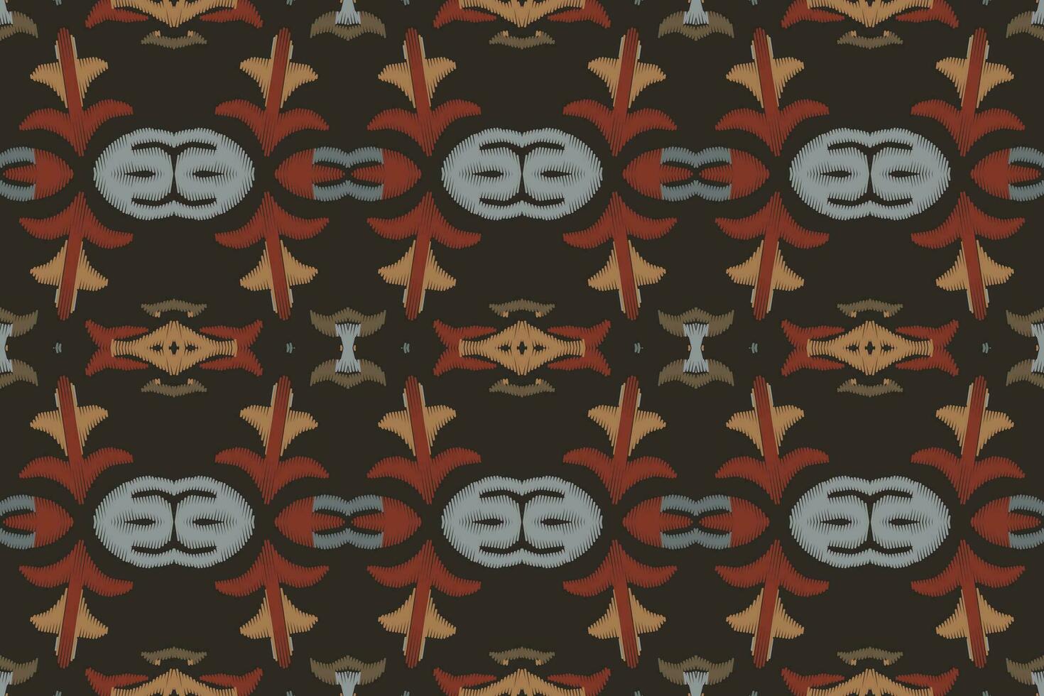 ikat damasco cachemir bordado antecedentes. ikat patrones geométrico étnico oriental modelo tradicional.azteca estilo resumen vector ilustración.diseño para textura,tela,ropa,envoltura,pareo.