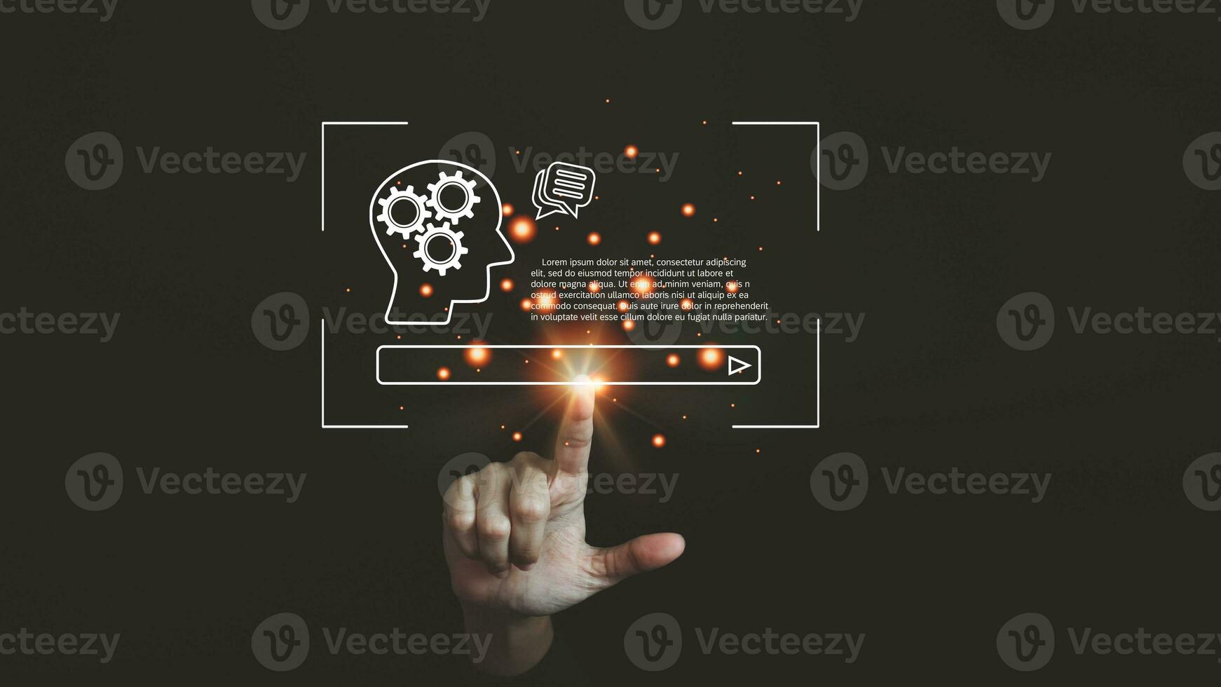 AI technology, Artificial Intelligence, Chatbot Chat and talk with AI, Using laptop for search and find data by command prompt, robot learning machine create or generate picture or article auto photo