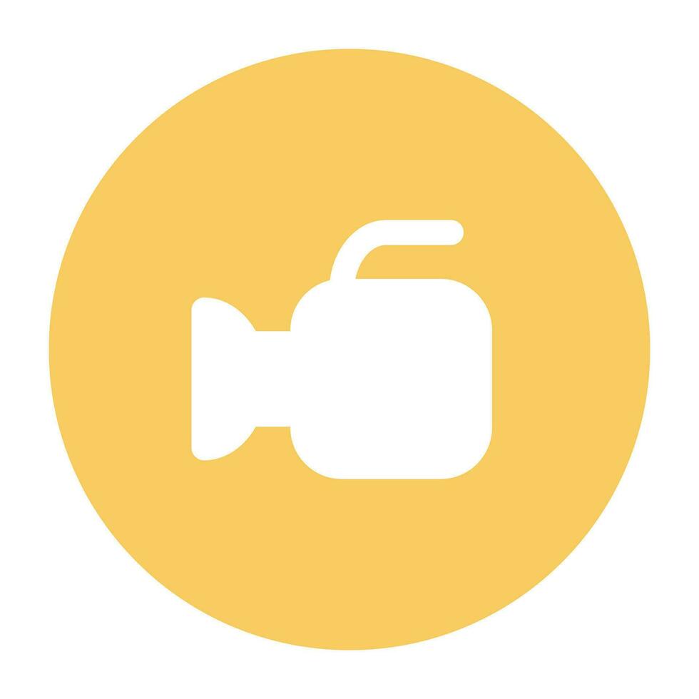 Multimedia and Equipment Flat Circular Icon vector