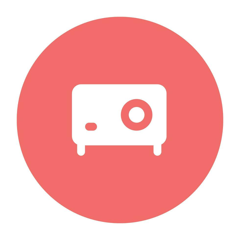 Multimedia and Equipment Flat Circular Icon vector