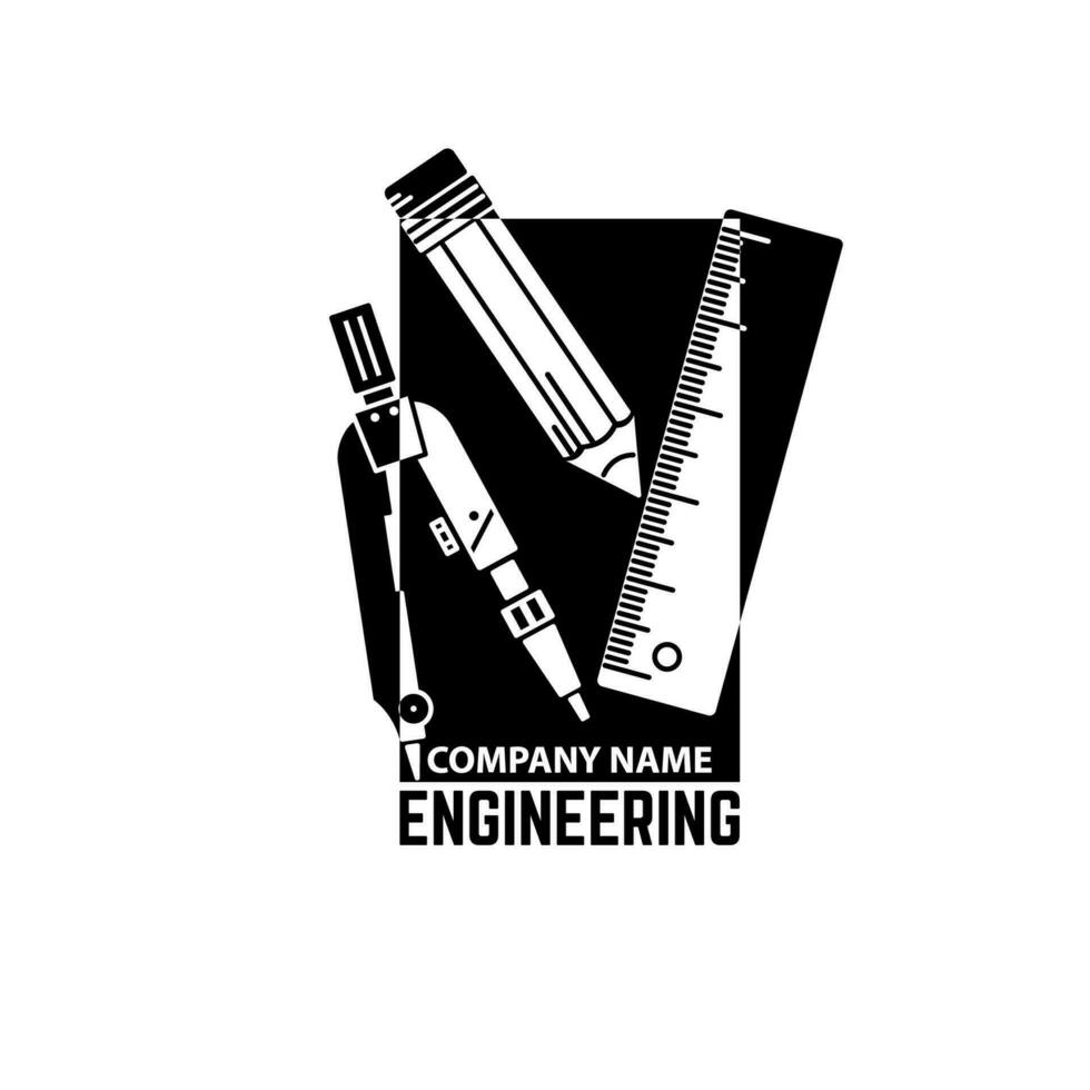 Engineering Company Logo Template. vector