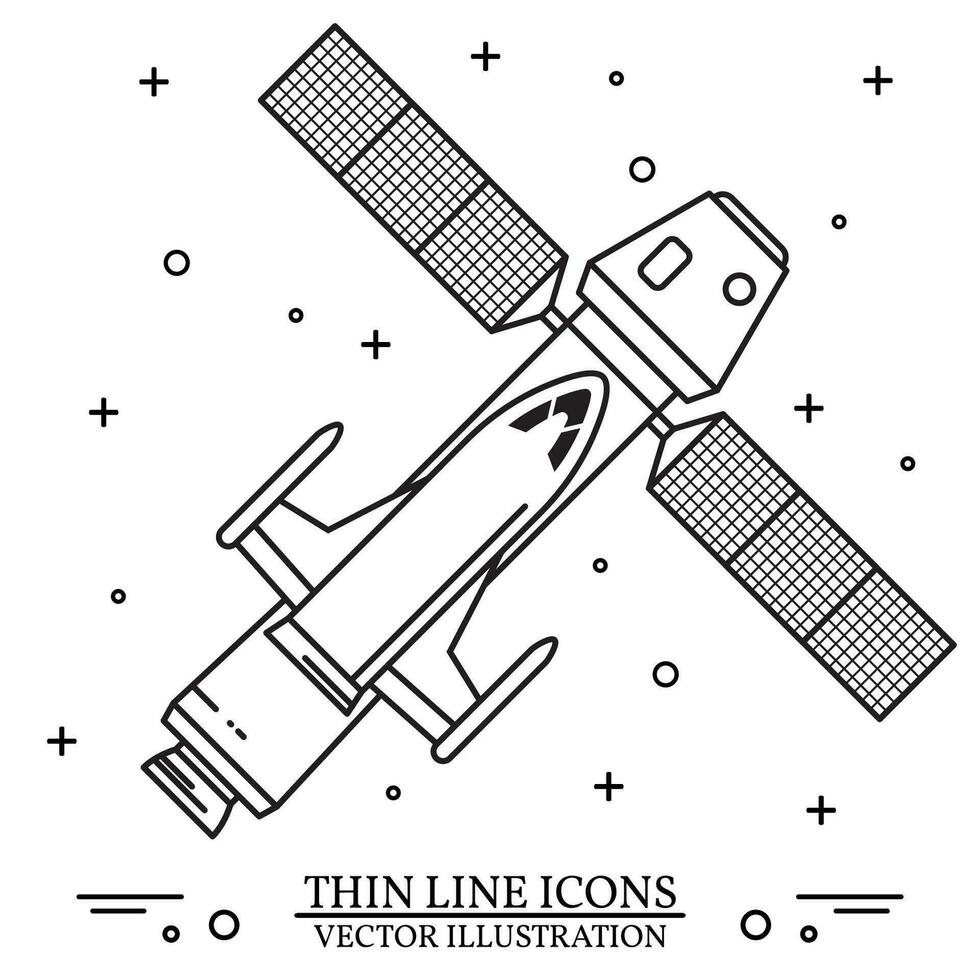 Embarcacion volador en espacio en el blanco antecedentes. vector