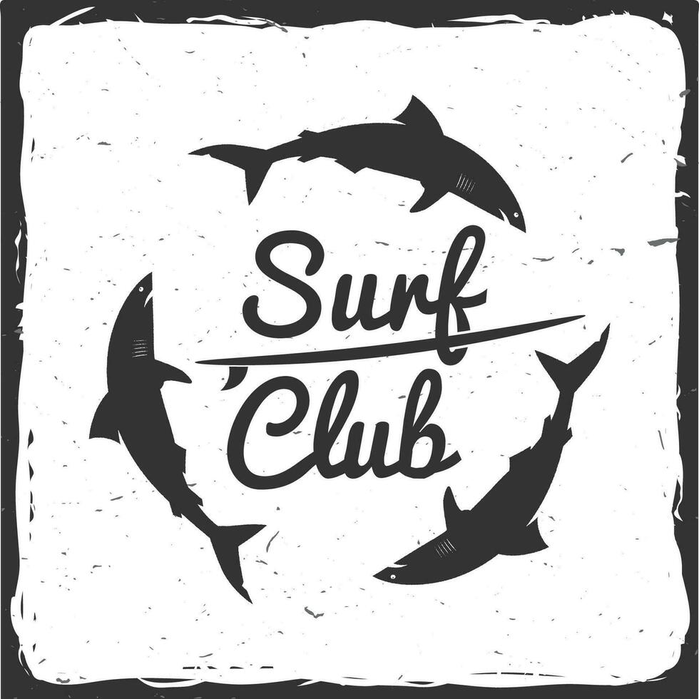 Surf club concept. vector