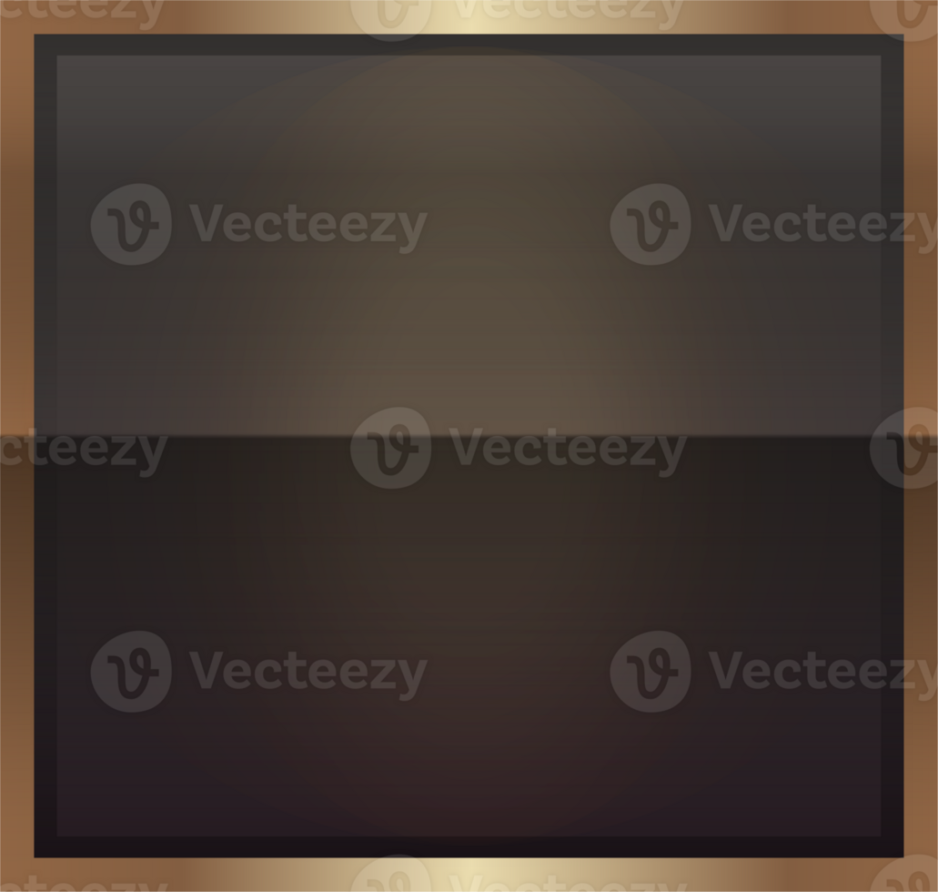 Empty button in medieval style for ui design, Classic bar and frame user interface elements with golden border. png