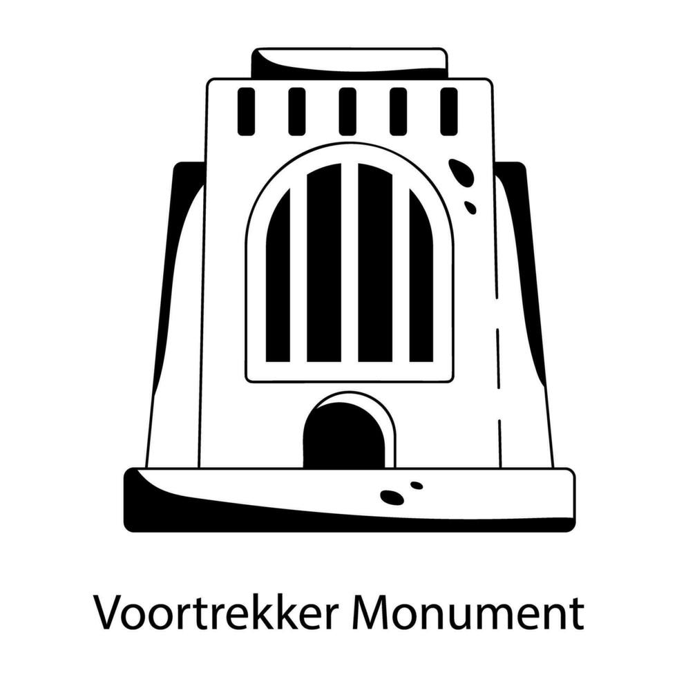 Trendy Voortrekker Monument vector