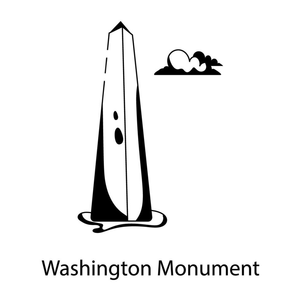 monumento de moda de washington vector