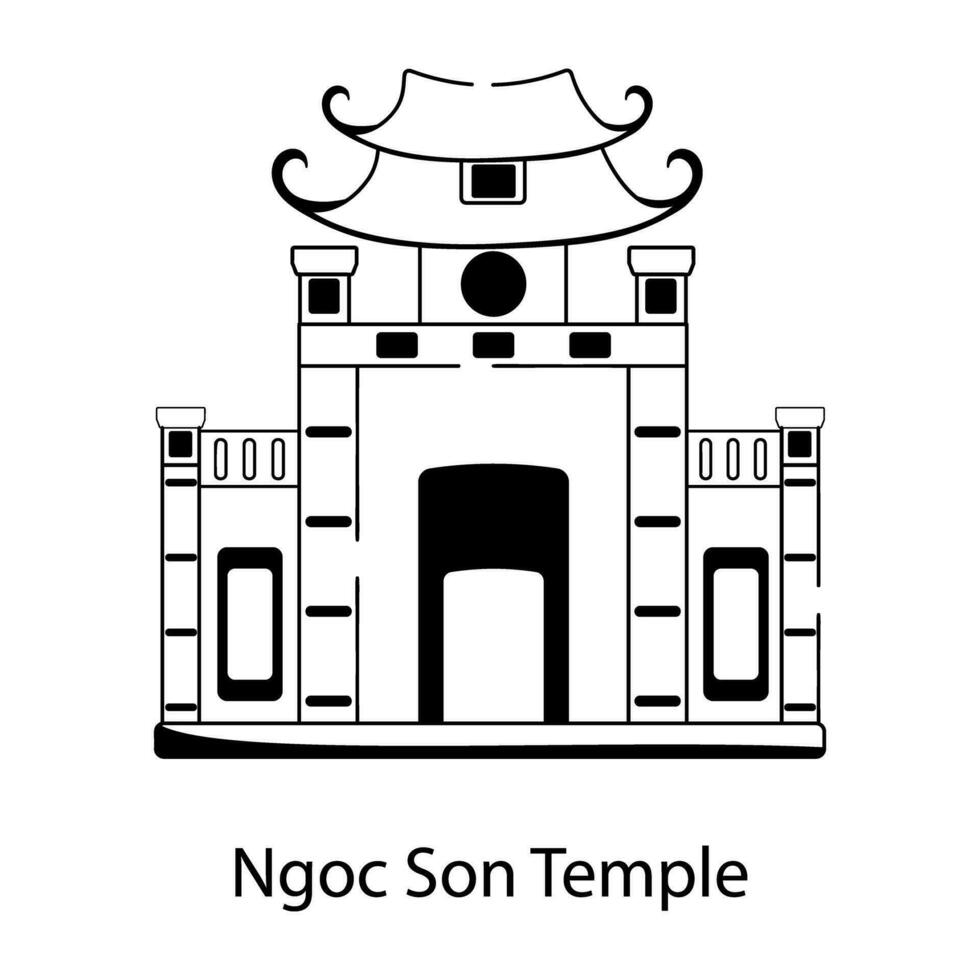 templo del hijo de ngoc vector