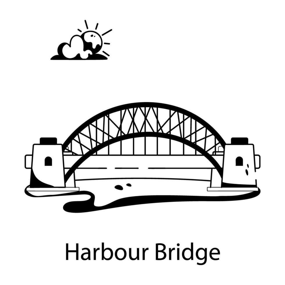 Trendy Harbour Bridge vector