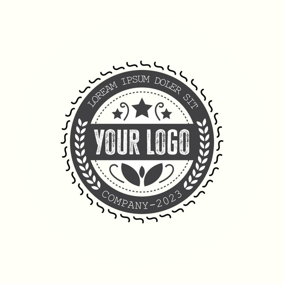 Abstract vintage company and academic logo vector